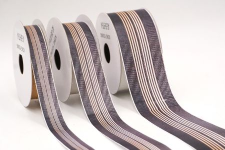 Коричнева та бежева плетена стрічка з багатосмуговим візерунком_AI